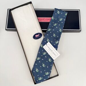 Vineyard Vines Mens Necktie Dress Tie Shep & Ian Kayaker 100% Silk Made USA